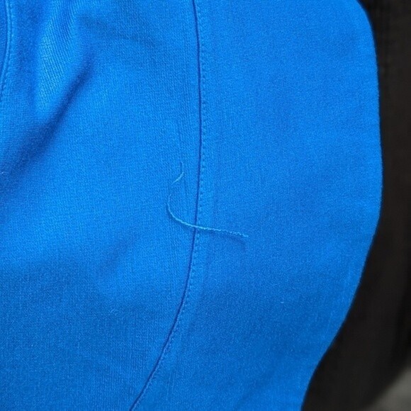 Express Size 0 Color Block Black White Blue Flare Skirt - Picture 6 of 6